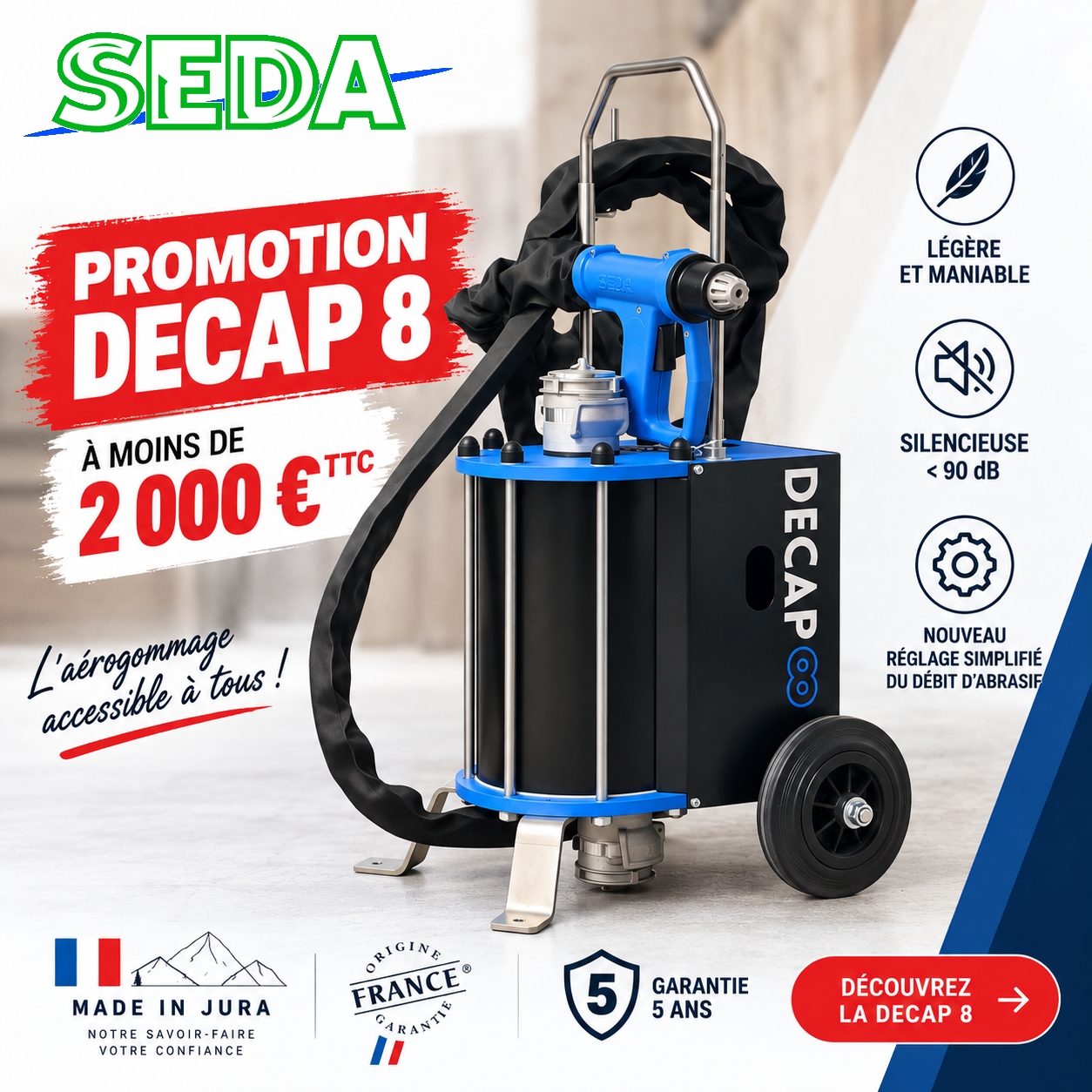 Aérogommeuse DECAP 8