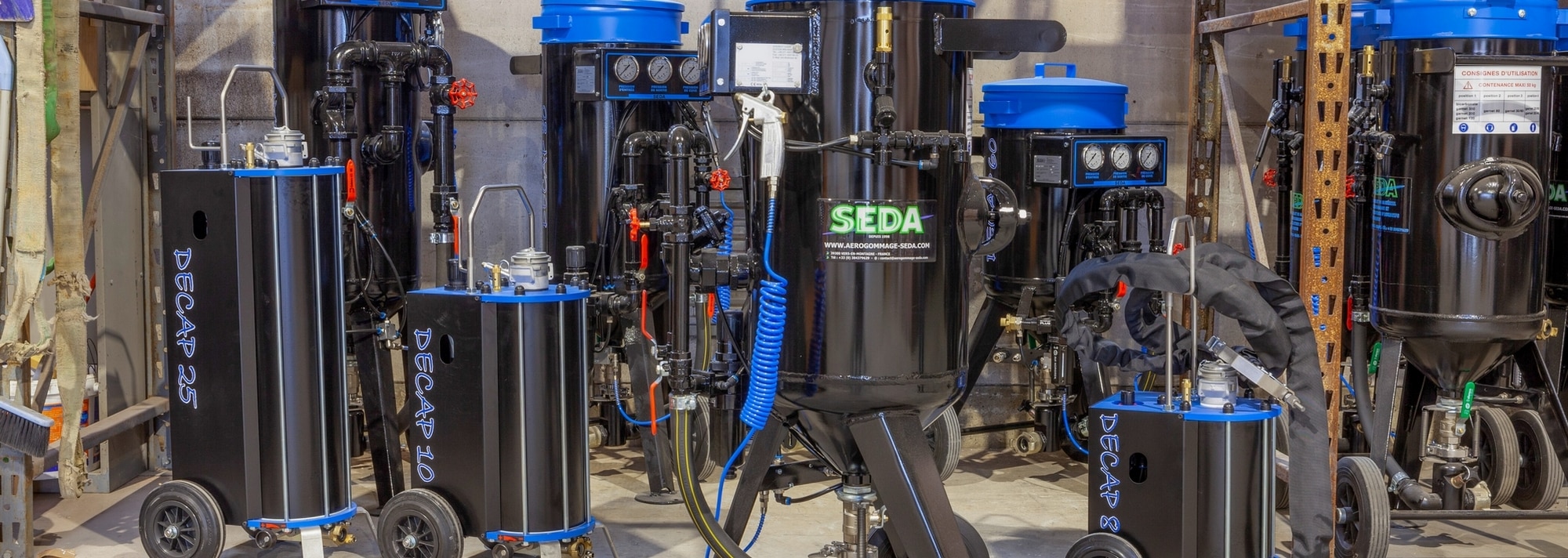 Fabrication et vente d'aérogommeuses SEDA