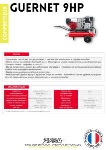 Fiche technique compresseur BROUETTE 5 HP