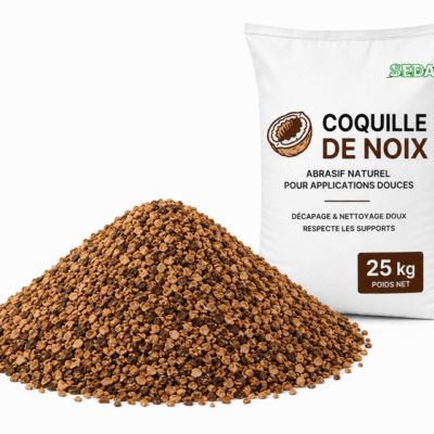 Abrasif coquille de noix, sac 25 kgs