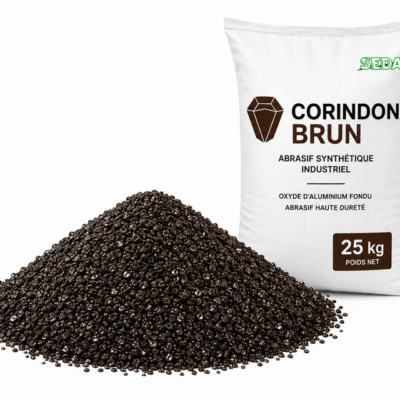Abrasif corindon brun, sac 25 kgs