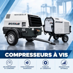 Compresseurs à vis pour aérogommeuse