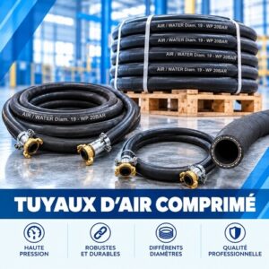 Tuyau d'air comprimé seul ou avec raccords express