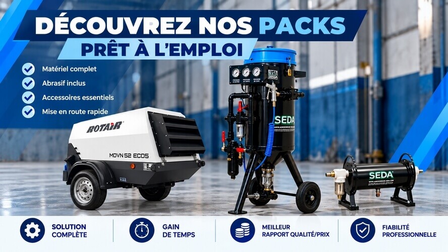 Kit aerogommage SEDA prêt à l'utilisation
